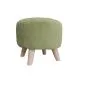 Pufa POLA BUNNY 10 zielona/buk niska I sklep meblowy MIRAT. styl SKANDYNAWSKI