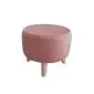 Pufa POLA MG58 różowa/buk niska I sklep meblowy MIRAT. styl SKANDYNAWSKI