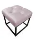 Pufa CHARLIE MG VELVET jasnoróżowa na metalowych nogach | MIRAT. w stylu GLAMOUR, LOFT kolekcja