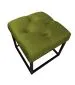 Pufa CHARLIE BL VELVET oliwkowa na metalowych nogach | MIRAT. w stylu GLAMOUR, LOFT kolekcja
