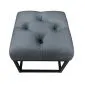 Pufa CHARLIE BL VELVET ciemnoszara na metalowych nogach | MIRAT. w stylu GLAMOUR, LOFT kolekcja