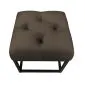 Pufa CHARLIE MG VELVET brązowa na metalowych nogach | MIRAT. w stylu GLAMOUR, LOFT kolekcja