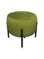 Pufa WILFRED BL VELVET oliwkowa na metalowych nogach | MIRAT. styl GLAMOUR, LOFT