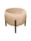 Pufa WILFRED MG VELVET beżowa na metalowych nogach | MIRAT. styl GLAMOUR, LOFT