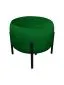 Pufa WILFRED MG VELVET zielona okrągła na metalowych nogach | MIRAT. styl GLAMOUR, LOFT
