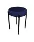 Taboret TORIN MG VELVET granatowy na metalowych nogach | MIRAT.