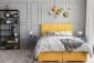Łóżko kontynentalne SALIMA 160 zielone velvet z materacem do sypialni | MIRAT. styl GLAMOUR