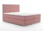 Łóżko kontynentalne SALIMA 180 różowe velvet z pojemnikiem do sypialni | MIRAT. styl GLAMOUR