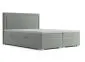 Łóżko kontynentalne NESS 180 szare velvet z pojemnikiem | MIRAT. w stylu GLAMOUR kolekcja