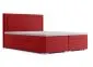 Łóżko kontynentalne NESS 140 bordowe velvet z pojemnikiem i materacem | MIRAT. w stylu GLAMOUR kolekcja