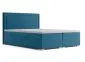 Łóżko kontynentalne NESS 180 ciemno niebieskie velvet z pojemnikiem i materacem | MIRAT. w stylu GLAMOUR kolekcja