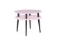 Stolik UFO MEDIUM różowy/czarny z półką polskiej produkcji | MIRAT. styl SKANDYNAWSKI
