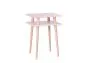 Stolik kawowy SQUARE HIGH różowy na drewnianych nogach | MIRAT. w stylu SKANDYNAWSKI kolekcja