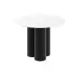 Stół okrągły RAVEO 100x100 biały połysk/czarny połysk do jadalni I sklep meblowy MIRAT.