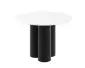 Stół okrągły RAVEO 100x100 biały mat/czarny połysk I sklep meblowy MIRAT.