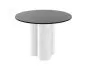Stół okrągły RAVEO 100x100 czarny mat/biały połysk I sklep meblowy MIRAT.