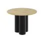 Stół okrągły RAVEO 100x100 dąb/czarny połysk do jadalni I sklep meblowy MIRAT. styl SKANDYNAWSKI