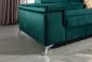 Narożnik z funkcją spania RICARDO VELVET zielony prawy z pojemnikiem na pościel | MIRAT. w stylu GLAMOUR kolekcja
