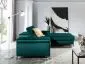 Narożnik z funkcją spania RICARDO VELVET zielony prawy z pojemnikiem na pościel | MIRAT. w stylu GLAMOUR kolekcja
