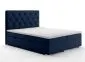 Łóżko kontynentalne INTENSO 180 granatowe velvet z pikowanym zagłowiem | MIRAT. styl GLAMOUR