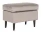 Pufa RON VELVET beżowa podnóżek do fotela | MIRAT. w stylu GLAMOUR kolekcja