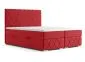 Łóżko kontynentalne AVELA 180 bordowe velvet z pojemnikiem i materacem | MIRAT. styl GLAMOUR