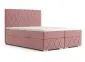 Łóżko kontynentalne AVELA 140 różowe velvet z pojemnikiem do sypialni | MIRAT. styl GLAMOUR