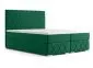 Łóżko kontynentalne AVELA 2 180 zielone velvet z pojemnikiem tapicerowane | MIRAT. styl GLAMOUR