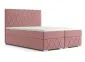 Łóżko kontynentalne AVELA 2 180 różowe velvet tapicerowane | MIRAT. styl GLAMOUR