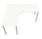 Biurko narożne EASY SPACE I-LEG LS 160x140cm białe typu L I sklep meblowy MIRAT.