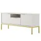 Szafka RTV AUSTIN 135 biała/złota pod telewizor I sklep meblowy MIRAT. styl GLAMOUR