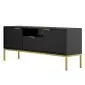 Szafka RTV AUSTIN 135 czarna/złota do salonu I sklep meblowy MIRAT. styl GLAMOUR kolekcja AUSTIN