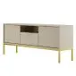 Szafka RTV AUSTIN 135 kaszmir/złota z cichym domykiem I sklep meblowy MIRAT. styl GLAMOUR kolekcja AUSTIN