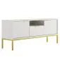 Szafka RTV AUSTIN 135 biała/złota pod telewizor I sklep meblowy MIRAT. styl GLAMOUR