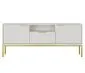 Szafka RTV AUSTIN 135 biała/złota pod telewizor I sklep meblowy MIRAT. styl GLAMOUR