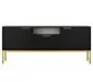 Szafka RTV AUSTIN 135 czarna/złota do salonu I sklep meblowy MIRAT. styl GLAMOUR kolekcja AUSTIN