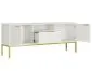 Szafka RTV AUSTIN 135 biała/złota pod telewizor I sklep meblowy MIRAT. styl GLAMOUR