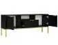Szafka RTV AUSTIN 135 czarna/złota do salonu I sklep meblowy MIRAT. styl GLAMOUR kolekcja AUSTIN