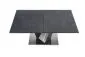 Stół rozkładany SALVADOR 160(200)x90 ciemnoszary do salonu | MIRAT. styl GLAMOUR