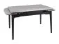 Stół ceramiczny Sento 120-180 cm biały marmur/ czarny rozkładany | MIRAT styl LOFT