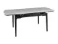Stół ceramiczny Sento 120-180 cm biały marmur/ czarny rozkładany | MIRAT styl LOFT