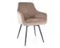 Krzesło tapicerowane SERVIO VELVET ciemnobeżowe obracane I sklep meblowy MIRAT. styl KLASYCZNY
