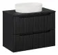 Szafka pod umywalkę NOVA BLACK 82-80-2S 80cm czarna nowoczesna I sklep meblowy MIRAT. styl RYFLOWANY