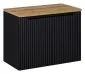 Szafka pod umywalkę NOVA BLACK 82-80-2D 80cm czarna ryflowana I sklep meblowy MIRAT. styl RYFLOWANY