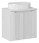Szafka pod umywalkę NOVA WHITE 82-60-2D 60cm biała ryflowane fronty I sklep meblowy MIRAT. styl RYFLOWANY