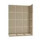 Zestaw 19 paneli tapicerowanych SQUARE 120x160 beżowy welurowy I sklep meblowy MIRAT.