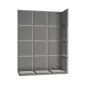 Zestaw 19 paneli tapicerowanych SQUARE 120x160 szary welurowy I sklep meblowy MIRAT.