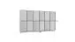 Zestaw 12 miękkich paneli tapicerowanych SQUARE 180x100 morski/jasnoszary I sklep meblowy MIRAT.