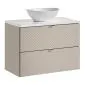 Szafka pod umywalkę VIVA CASHMERE 2S 80cm kaszmirowy mat I sklep meblowy MIRAT. styl GLAMOUR, RYFLOWANY