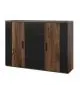 Komoda SIGMA 2D4S 132cm dąb flagstaff miedziany/czarny mat z szufladami I sklep meblowy MIRAT. styl LOFT